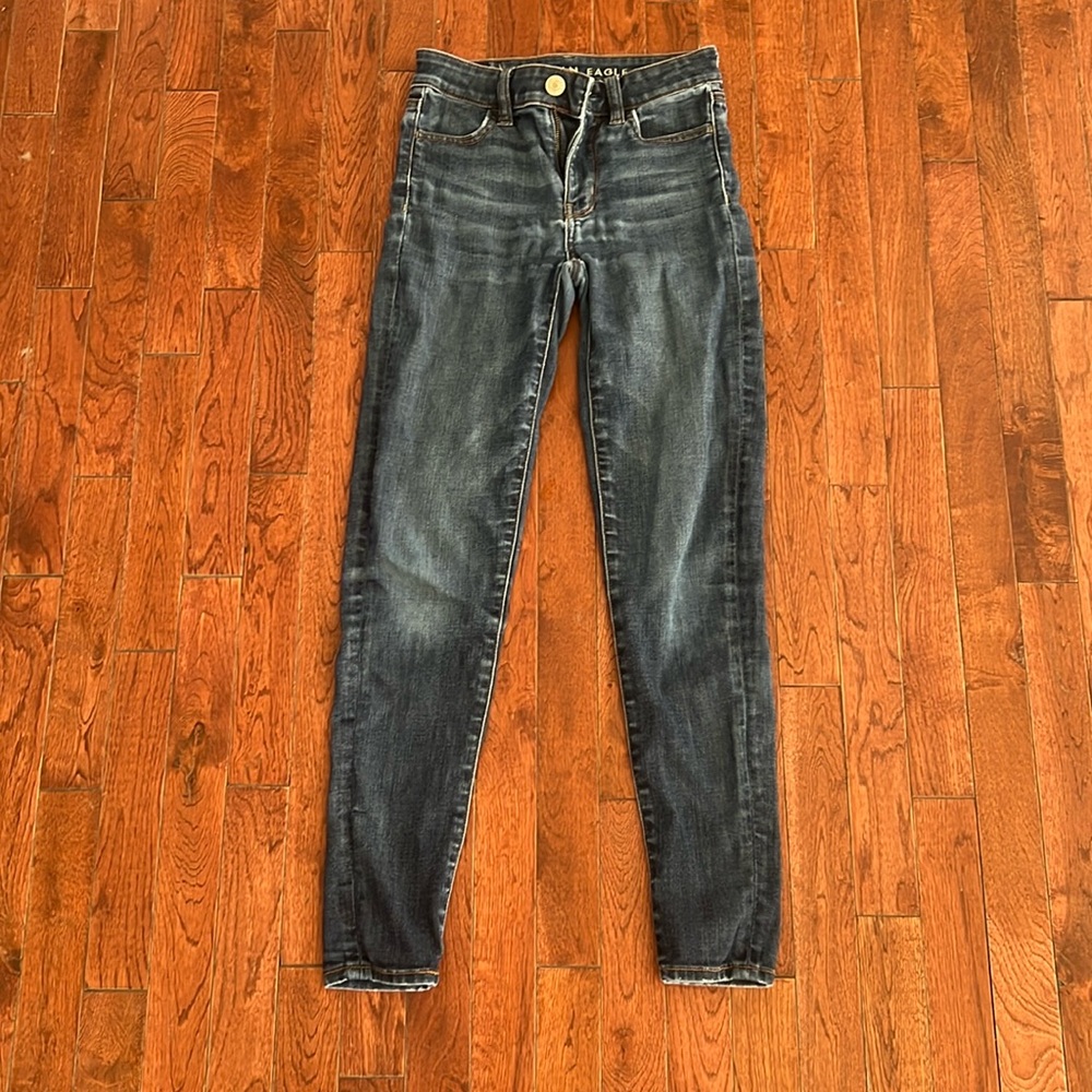 American Eagle dark skinny jeans (no holes or rips)